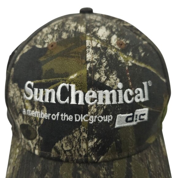 Mossy Oak Break Up Camo Flex Strap Cap Hat Sun Chemical Trucker Baseball Hunting - Picture 7 of 14